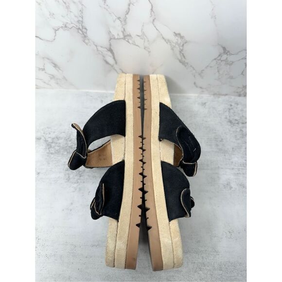 Jack Rogers Sandals Womens Size 9 Black Leather Monica Knot Open Toe Platform - Picture 7 of 12